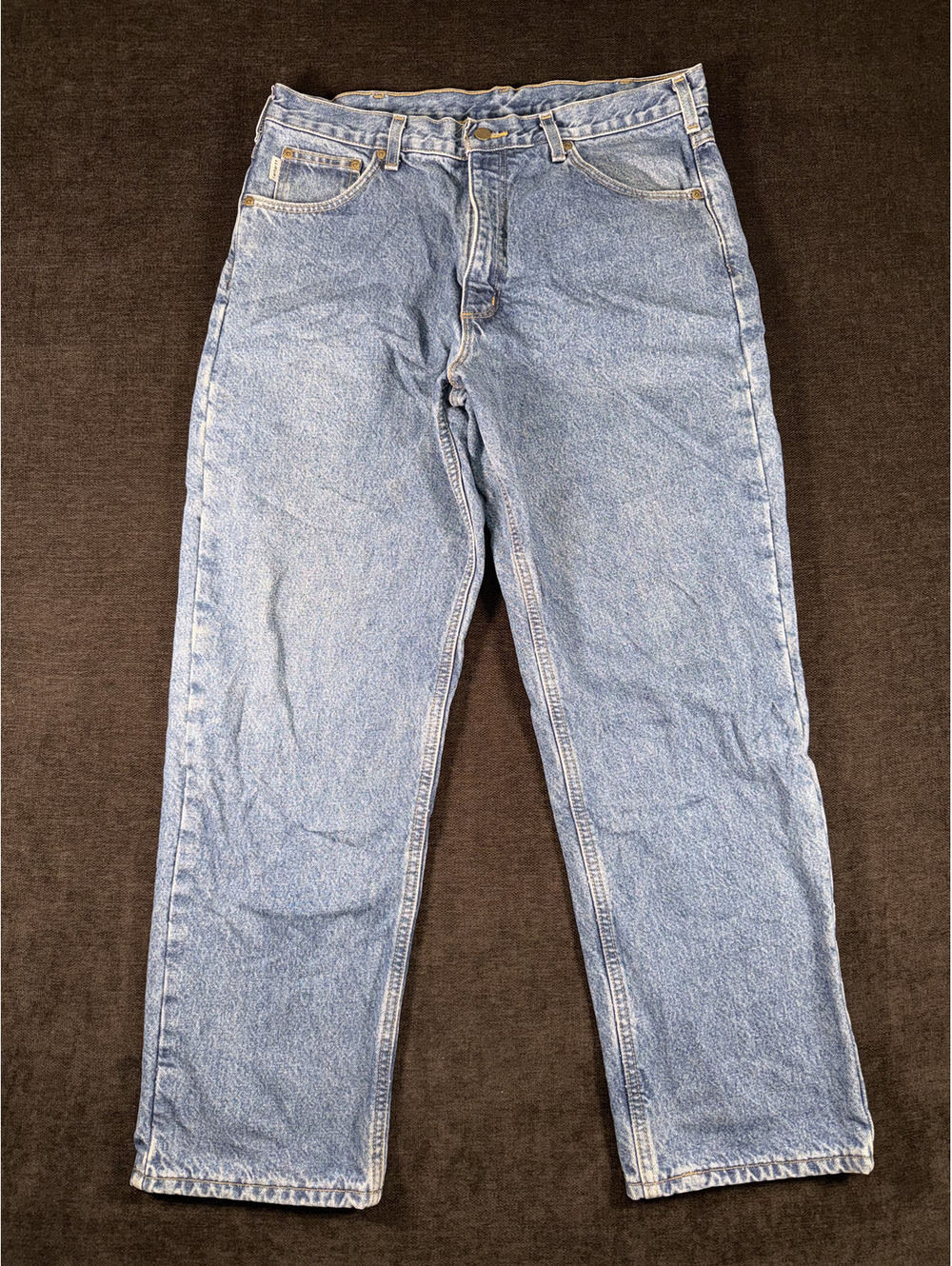 Carhartt Relaxed Fit Light Blue Denim Jeans Size 36x30